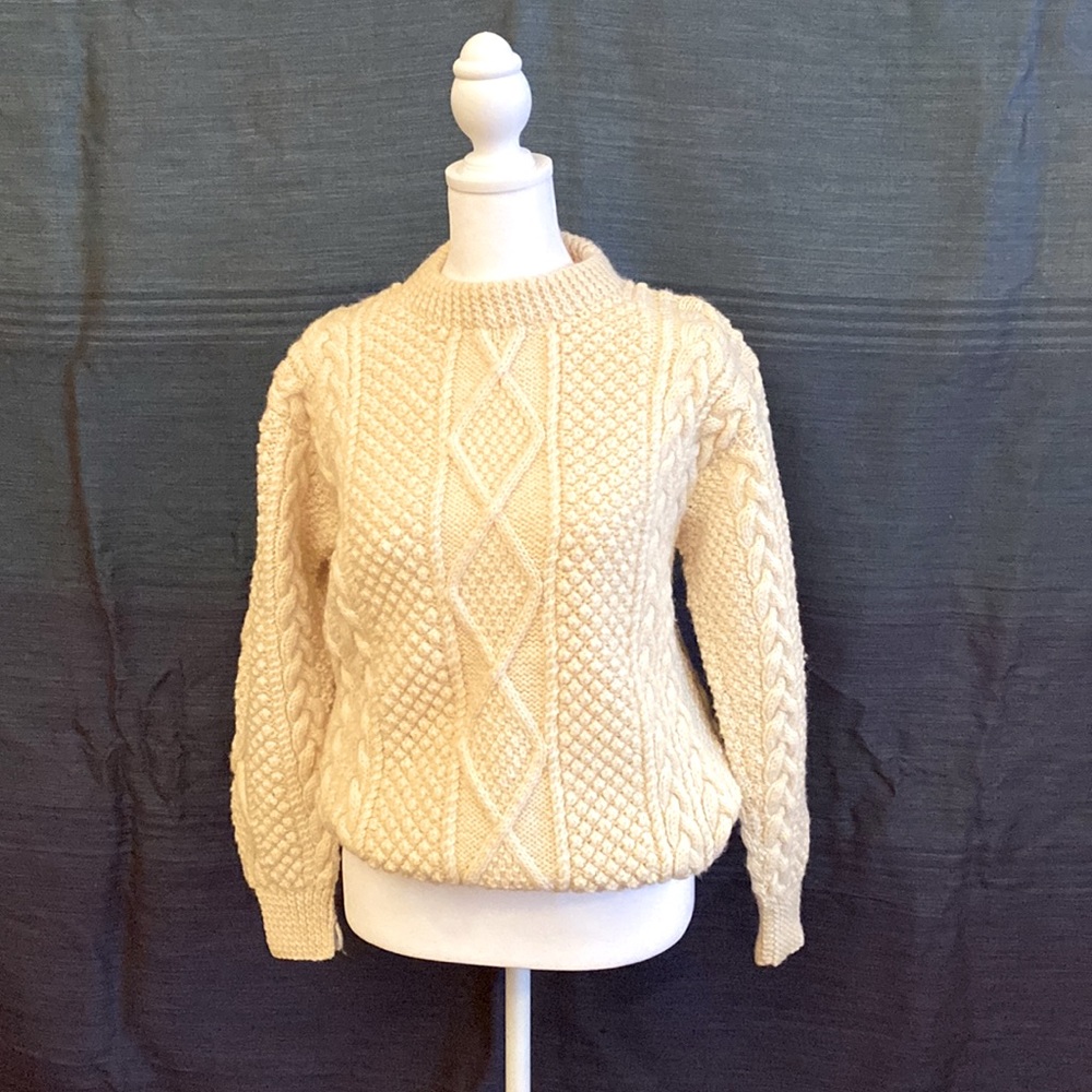 Authentic Irish wool fisherman sweater